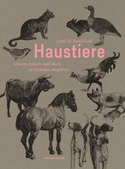 Buchcover in Braun mit Zeichnungen verschiedener Nutztiere in schwarz und Titel