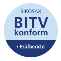 Bikosax-Prüfsiegel der DZB Leipzig 
