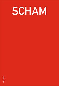 Das rote Cover des Katalogs mit dem Wort Scham in weißer Schrift.