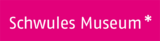 Logo des Schwulen Museums Berlin in pink und weiß