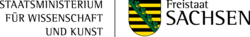 Logo des Sächischen Staatsministeriums für Wissenschaft und Kunst in gelb und schwarz
