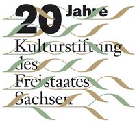 Logo zum 20jährigen Bestehen der Kulturstiftung des Freistaats Sachsen in Graustufen