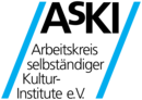 Logo des Arbeitskreises selbständiger Kultureinrichtungen in blau, schwarz und weiß