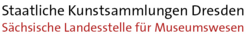 Schriftzug Sächsische Landesstelle für Museumswesen an den Staatlichen Kunstsammlungen Dresden