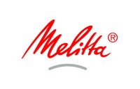 Logo von Melitta in rot und grau