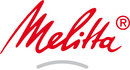 Logo von Melitta: In roter geschwungener Schrift steht Melitta auf weißem Untergrund.