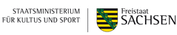 Logo des sächsischen Kultusministeriums in schwarz und gelb